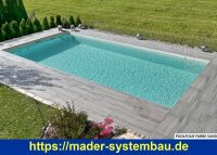 OKU Poolfolie rechteck 7,00 x 3,50 x 1,5 m sand mit Keilbiese P3  Folienstärke 0,80 mm