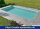OKU Poolfolie rechteck 8,00 x 4,00 x 1,5 m sand mit Keilbiese P3  Folienstärke 0,80 mm
