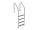 OKU OKU Einstiegsleiter 4-stufig, Edelstahl V4A, weites Modell Holm Ø 42 mm Holme und Stufen aus Edelstahl