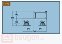 Karle & Rubner VARIO - Systemtreppe; 2-stufig; Dielen
