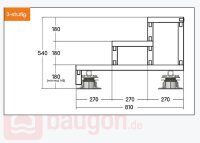 Karle & Rubner VARIO - Systemtreppe; 3-stufig; Platten