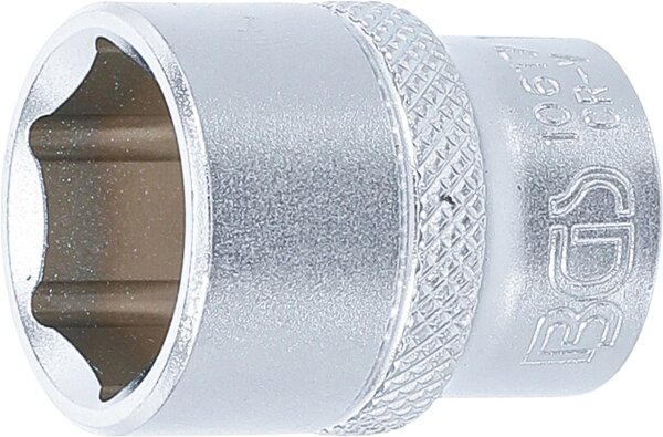 Steckschlüssel-Einsatz Sechskant | Antrieb Innenvierkant 10 mm (3/8") | SW 17 mm