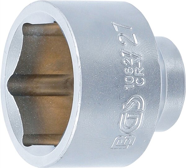 Steckschlüssel-Einsatz Sechskant | Antrieb Innenvierkant 10 mm (3/8") | SW 27 mm