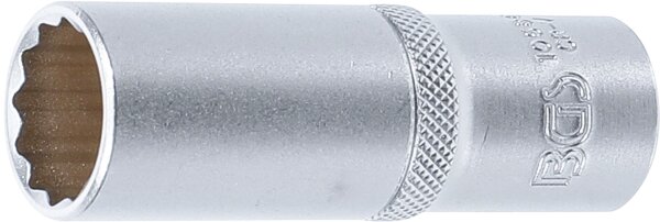 Steckschlüssel-Einsatz Zwölfkant, tief | Antrieb Innenvierkant 12,5 mm (1/2") | SW 19 mm