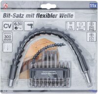 Bit-Satz mit flexibler Welle | Antrieb Außensechskant 6,3 mm (1/4") | 11-tlg.