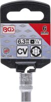 Steckschlüssel-Einsatz Super Lock | Antrieb Innenvierkant 6,3 mm (1/4") | SW 6 mm