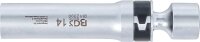 Zündkerzen-Gelenkeinsatz Zwölfkant mit Haltefeder | Antrieb Innenvierkant 10 mm (3/8") | SW 14 mm