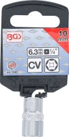 Steckschlüssel-Einsatz Sechskant | Antrieb Innenvierkant 6,3 mm (1/4") | SW 10 mm