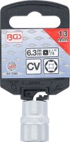 Steckschlüssel-Einsatz Sechskant | Antrieb Innenvierkant 6,3 mm (1/4") | SW 13 mm