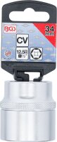 Steckschlüssel-Einsatz Sechskant | Antrieb Innenvierkant 12,5 mm (1/2") | SW 34 mm