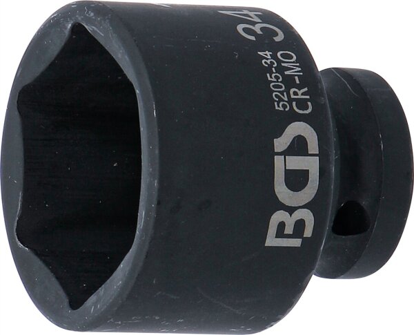 Kraft-Steckschlüssel-Einsatz Sechskant | Antrieb Innenvierkant 12,5 mm (1/2") | SW 34 mm