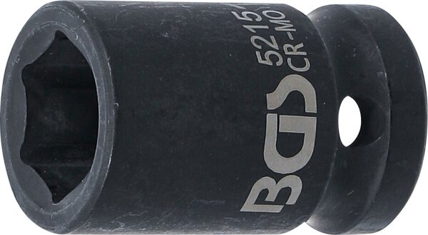 Kraft-Steckschlüssel-Einsatz Sechskant | Antrieb Innenvierkant 12,5 mm (1/2") | SW 15 mm