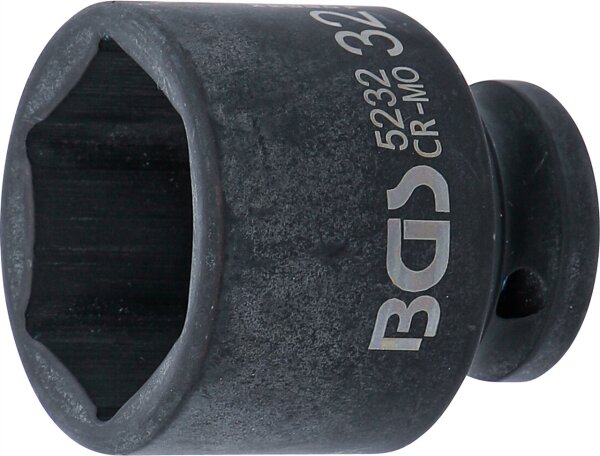 Kraft-Steckschlüssel-Einsatz Sechskant | Antrieb Innenvierkant 12,5 mm (1/2") | SW 32 mm