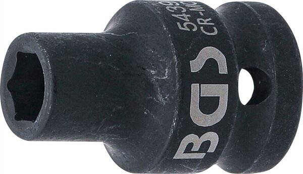 Kraft-Steckschlüssel-Einsatz Sechskant | Antrieb Innenvierkant 12,5 (1/2") | SW 9 mm
