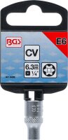 Steckschlüssel-Einsatz E-Profil | Antrieb Innenvierkant 6,3 mm (1/4") | SW E6