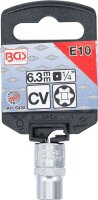Steckschlüssel-Einsatz E-Profil | Antrieb Innenvierkant 6,3 mm (1/4") | SW E10