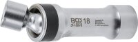 Zündkerzen-Gelenkeinsatz Zwölfkant mit Haltefeder | Antrieb Innenvierkant 10 mm (3/8") | SW 18 mm