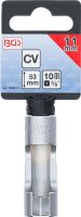 Spezial-Steckschlüssel-Einsatz, geschlitzt | Antrieb Innenvierkant 10 mm (3/8") | SW 11 mm