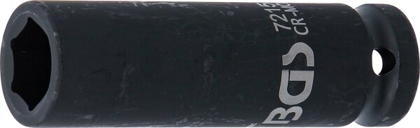 Kraft-Steckschlüssel-Einsatz Sechskant, tief | Antrieb Innenvierkant 12,5 mm (1/2") | SW 15 mm