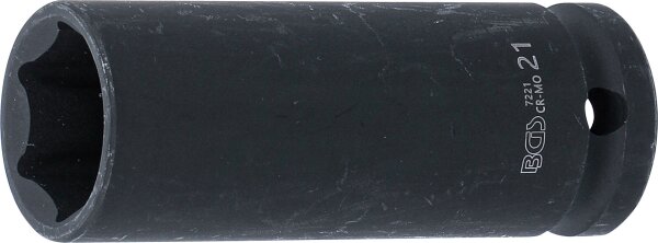 Kraft-Steckschlüssel-Einsatz Sechskant, tief | Antrieb Innenvierkant 12,5 mm (1/2") | SW 21 mm