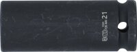 Kraft-Steckschlüssel-Einsatz Sechskant, tief | Antrieb Innenvierkant 12,5 mm (1/2") | SW 21 mm
