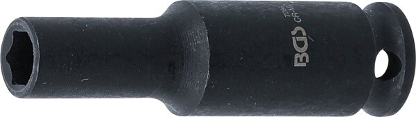 Kraft-Steckschlüssel-Einsatz Sechskant, tief | Antrieb Innenvierkant 6,3 mm (1/4") | SW 6 mm