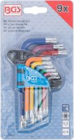 Winkelschlüssel-Satz | Multicolour | kurz | T-Profil (für Torx) T10 - T50 | 9-tlg.