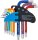 Winkelschlüssel-Satz | Multicolour | kurz | T-Profil (für Torx) T10 - T50 | 9-tlg.