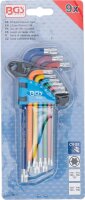Winkelschlüssel-Satz | Multicolour | T-Profil (für Torx) T10 - T50 | 9-tlg.