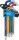 Winkelschlüssel-Satz | Multicolour | T-Profil (für Torx) mit Bohrung und Kugelkopf T10 - T50 | 9-tlg.