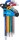 Winkelschlüssel-Satz | Multicolour | T-Profil (für Torx) mit Kugelkopf T10 - T50 | 9-tlg.