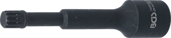 Kraft-Spezial-Bit-Einsatz | Länge 115 mm | Antrieb Innenvierkant 12,5 mm (1/2") | Innenvielzahn (für XZN) M12 | für VAG