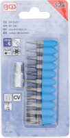 Bit-Satz | Antrieb Außensechskant 6,3 mm (1/4") | Abtrieb T-Profil (für Torx) | 11-tlg.
