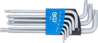 Winkelschlüssel-Satz | T-Profil (für Torx) mit Kugelkopf | T10 - T50 | 9-tlg.