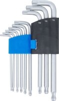 Winkelschlüssel-Satz | T-Profil (für Torx) mit Kugelkopf | T10 - T50 | 9-tlg.
