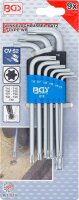 Winkelschlüssel-Satz | T-Profil (für Torx) mit Kugelkopf | T10 - T50 | 9-tlg.