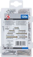 Mehrzweckschrauben-Sortiment | Kreuzschlitz PZ2 | 120 Stück