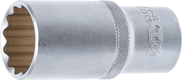 Steckschlüssel-Einsatz Zwölfkant, tief | Antrieb Innenvierkant 12,5 mm (1/2") | SW 27 mm