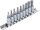 Bit-Einsatz-Satz | Antrieb Innenvierkant 6,3 mm (1/4") | T-Profil (für Torx) T10 - T50 | 9-tlg.