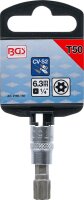 Bit-Einsatz | Antrieb Innenvierkant 6,3 mm (1/4") | T-Profil (für Torx) mit Bohrung T50