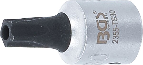 Bit-Einsatz | Antrieb Innenvierkant 6,3 mm (1/4") | TS-Profil (für Torx Plus) mit Bohrung TS30