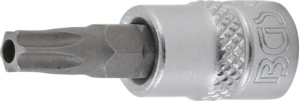 Bit-Einsatz | Antrieb Innenvierkant 6,3 mm (1/4") | T-Profil (für Torx) mit Bohrung T30
