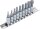 Bit-Einsatz-Satz | Antriebe Innenvierkant 6,3 mm (1/4") | Innensechskant 3/32" - 3/8" | Zollgrößen | 9-tlg.