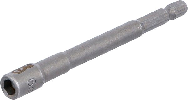 Steckschlüssel-Einsatz Sechskant, extra lang | für Bohrmaschinen | Antrieb Außensechskant 6,3 mm (1/4") | SW 6 mm