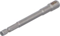 Steckschlüssel-Einsatz Sechskant, extra lang | für Bohrmaschinen | Antrieb Außensechskant 6,3 mm (1/4") | SW 6 mm