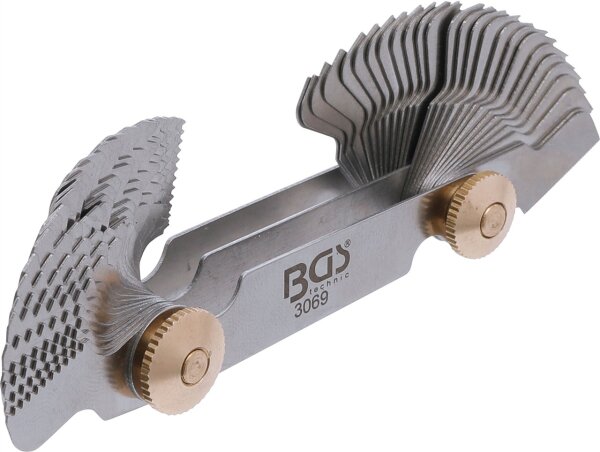 Doppel-Gewindeschablone, 52 Blatt | metrisch 0,25 - 6,0 mm, Whitworth 4G - 62G