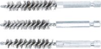 Stahlbürste | 10 mm | Antrieb Außensechskant 6,3 mm (1/4") | 3-tlg.