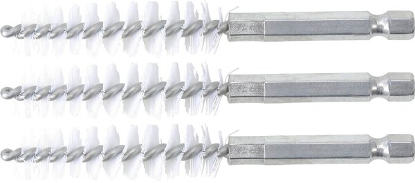 Nylonbürste | 13 mm | Antrieb Außensechskant 6,3 mm (1/4") | 3-tlg.