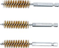 Messingbürste | 14 mm | Antrieb Außensechskant 6,3 mm (1/4") | 3-tlg.