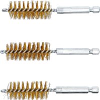 Messingbürste | 19 mm | Antrieb Außensechskant 6,3 mm (1/4") | 3-tlg.